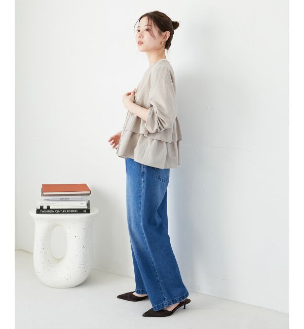  「《大人気マストアイテム！》カラミタンブラーフリルブルゾン」|ブルゾン・スタジャン|