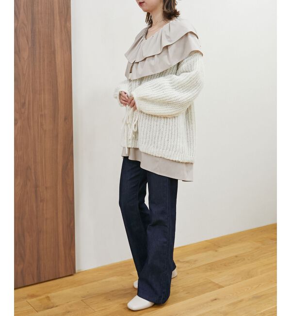 MAJESTICLEGON「ビッグフリルカラーチュニックブラウス」|シャツ・ブラウス|