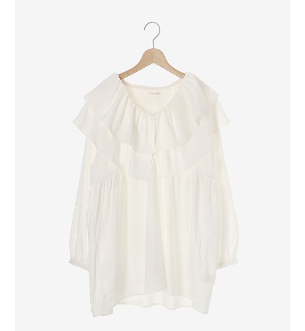 MAJESTICLEGON「ビッグフリルカラーチュニックブラウス」|シャツ・ブラウス|