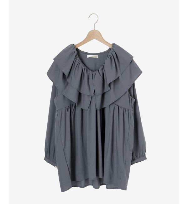 MAJESTICLEGON「ビッグフリルカラーチュニックブラウス」|シャツ・ブラウス|