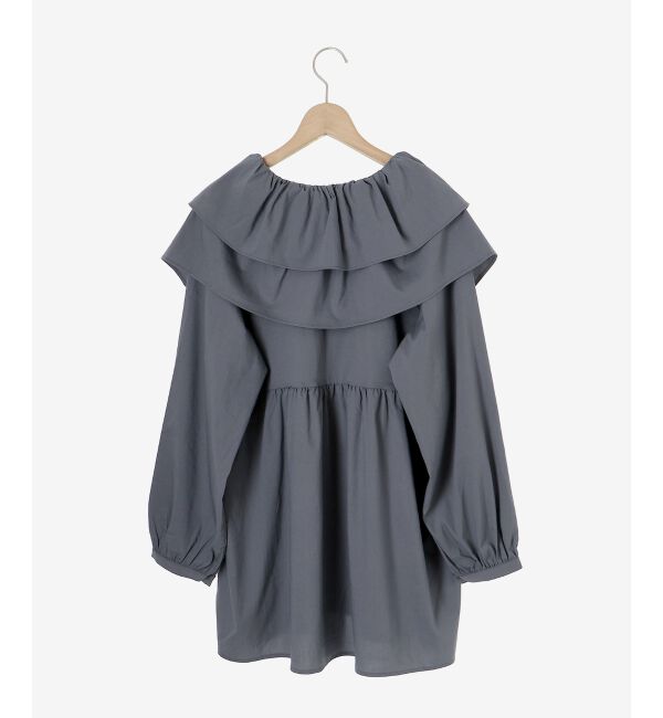 MAJESTICLEGON「ビッグフリルカラーチュニックブラウス」|シャツ・ブラウス|