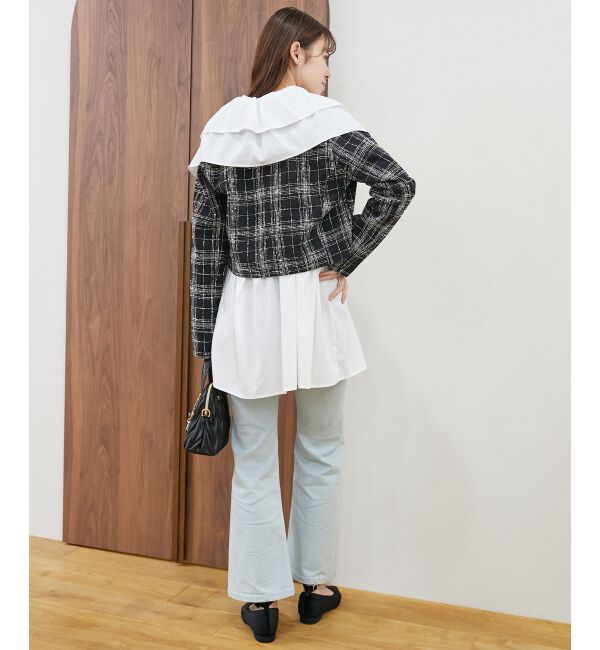 MAJESTICLEGON「ビッグフリルカラーチュニックブラウス」|シャツ・ブラウス|