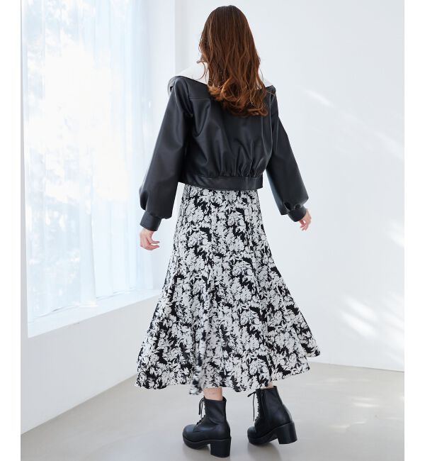 MAJESTICLEGON「ビッグカラー花柄ワンピース」|ワンピース|