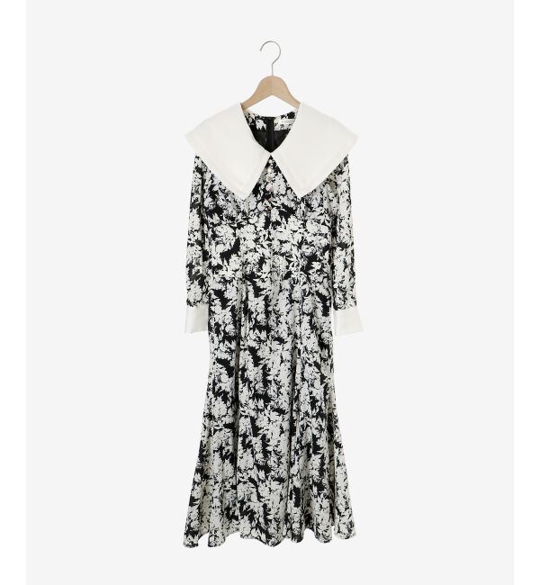 MAJESTICLEGON「ビッグカラー花柄ワンピース」|ワンピース|