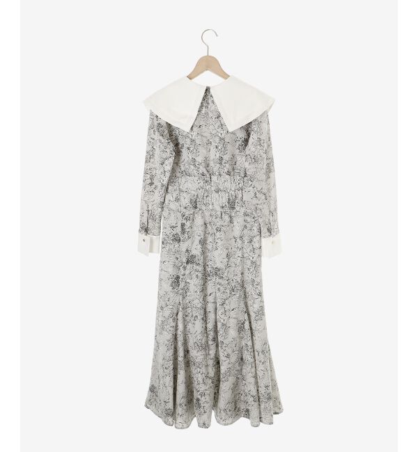 MAJESTICLEGON「ビッグカラー花柄ワンピース」|ワンピース|