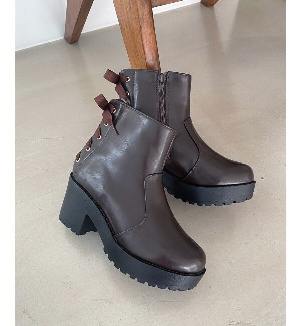 MAJESTICLEGON「バックレースアップブーツ」|ショートブーツ|