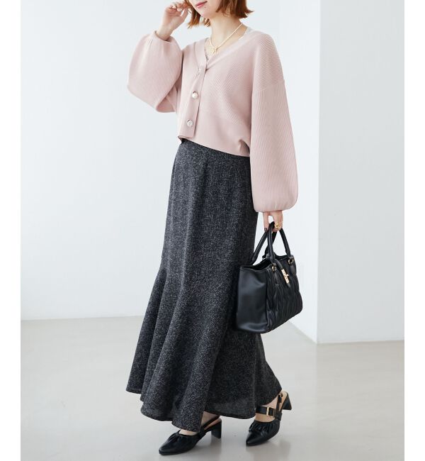 MAJESTICLEGON「ツイードマーメイドロングスカート」|スカート|