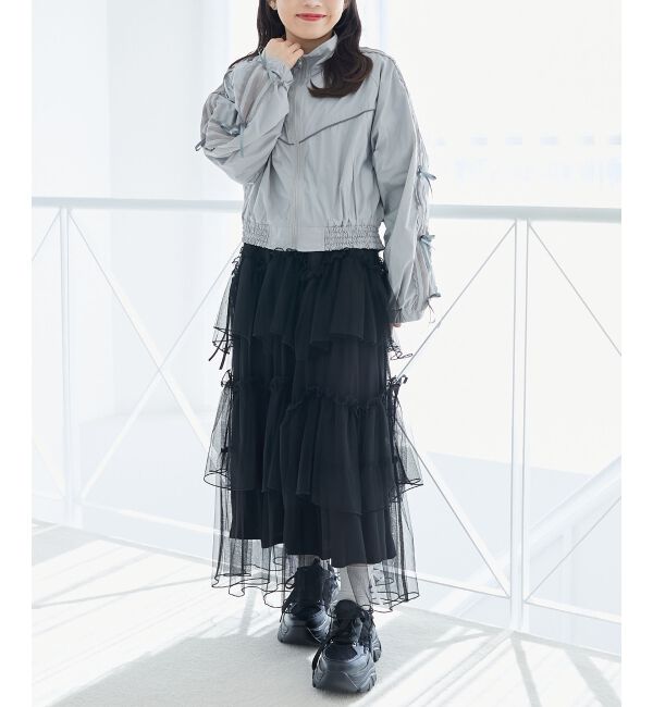  「リボンライントラックブルゾン」|ブルゾン・スタジャン|