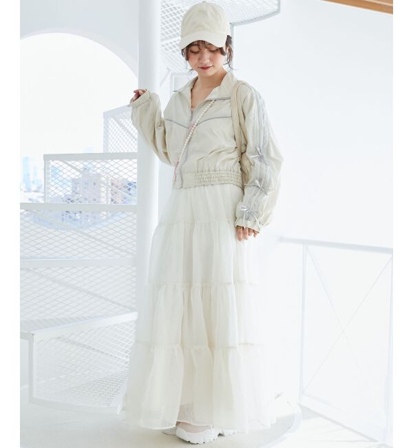  「リボンライントラックブルゾン」|ブルゾン・スタジャン|