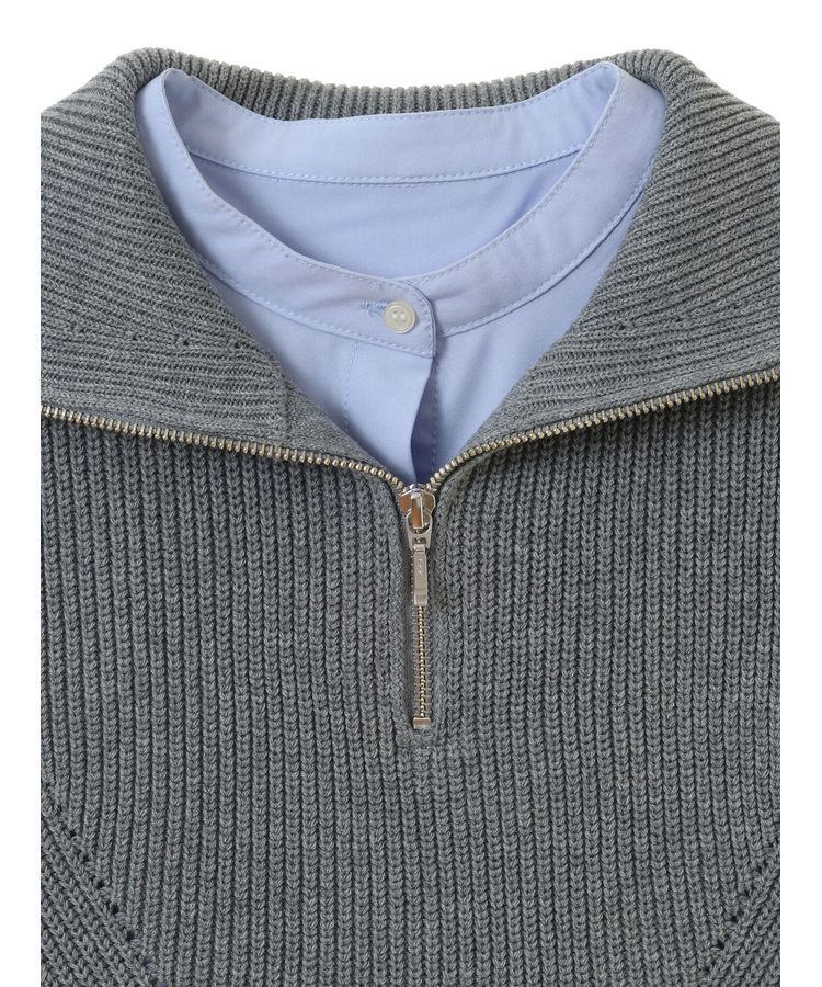 earth music&ecology「SET　Zipニットベスト+ブラウス」|ベスト・ジレ|