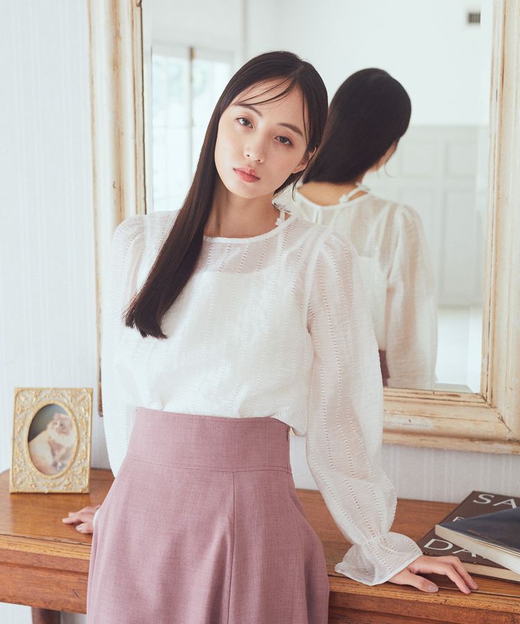 earth music&ecology「キャンディースリーブシアーブラウス」|シャツ・ブラウス|Off White