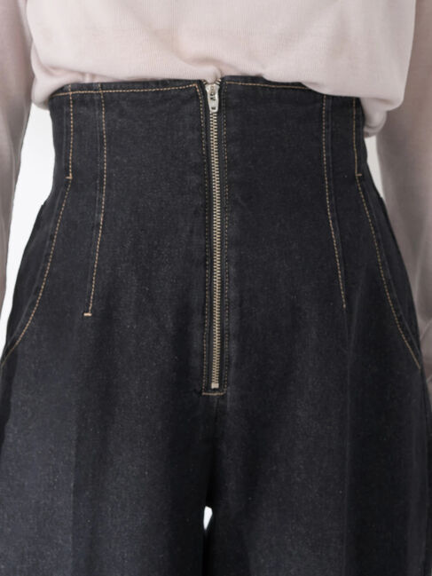 earth music&ecology「フロントジップデニムパンツ」|デニム|