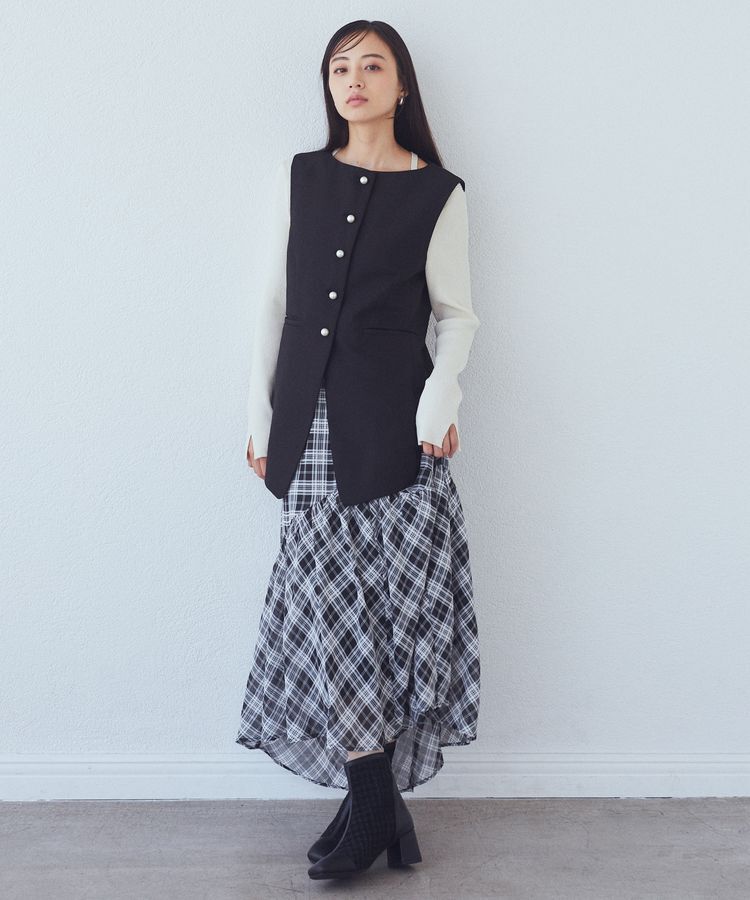 earth music&ecology「パールボタンジレ」|ベスト・ジレ|