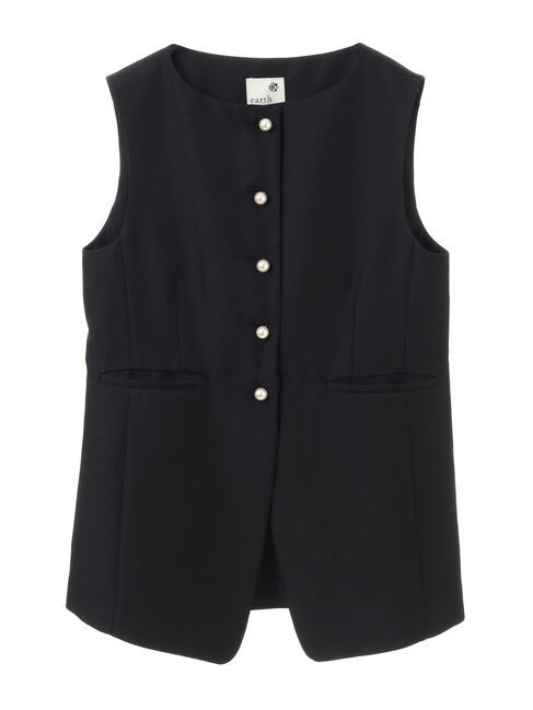 earth music&ecology「パールボタンジレ」|ベスト・ジレ|