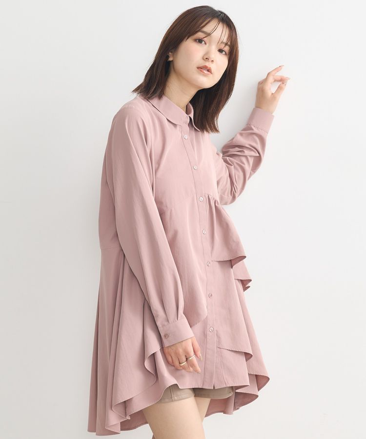 earth music&ecology「アシンメトリーティアードチュニック」|チュニック|