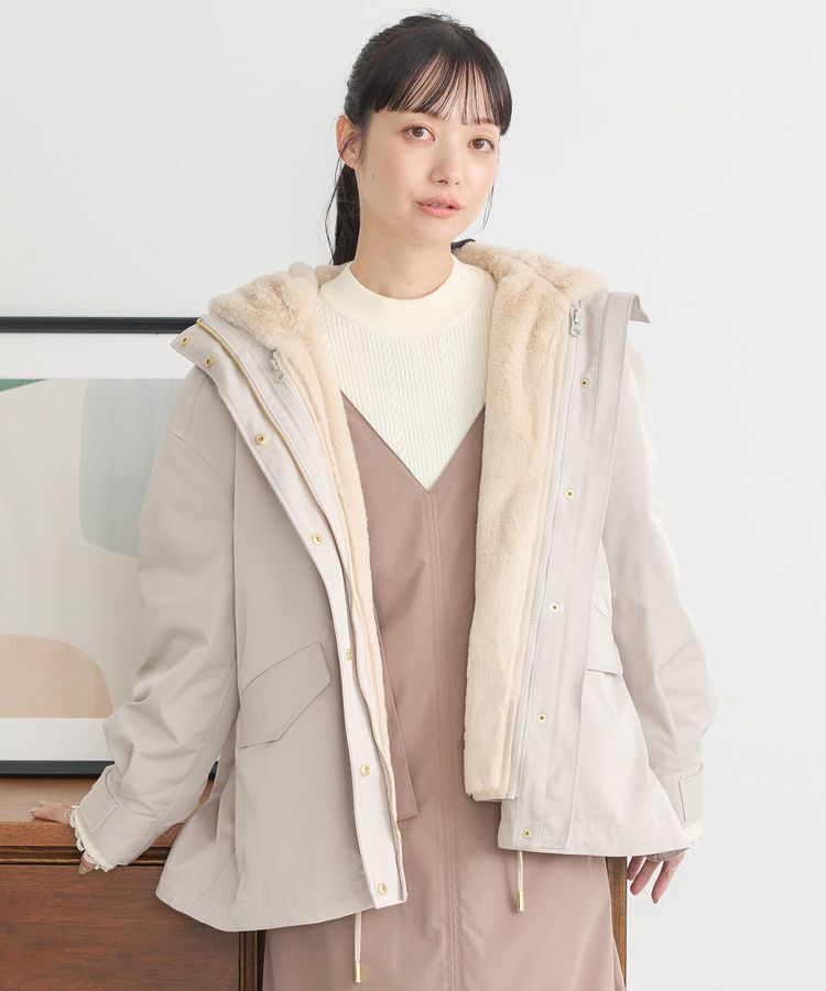 earth music&ecology「マルチウェイマウンテンパーカー」|ブルゾン・スタジャン|