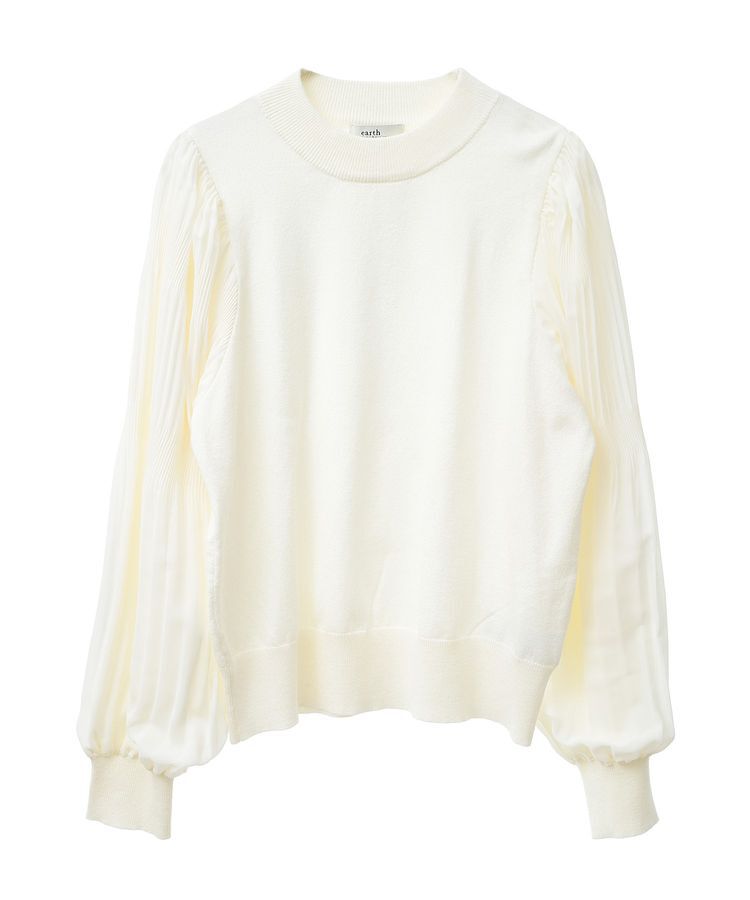 earth music&ecology「マジョリカプリーツニットプルオーバー」|ニット・セーター|