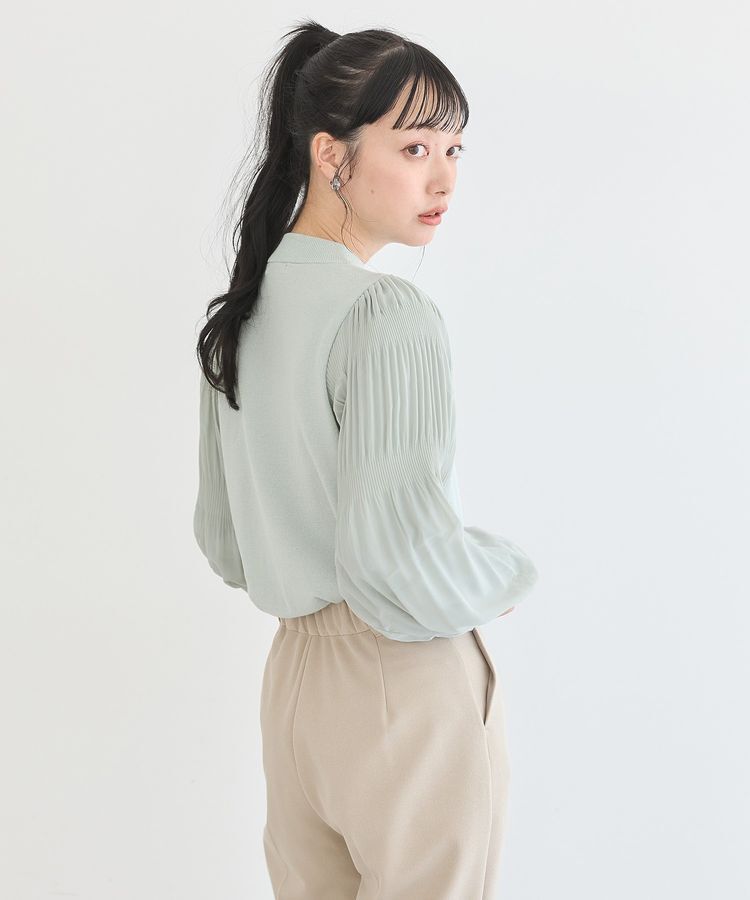 earth music&ecology「マジョリカプリーツニットプルオーバー」|ニット・セーター|