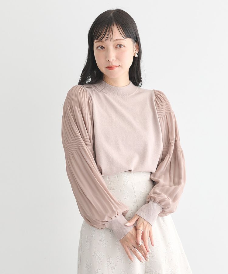 earth music&ecology「マジョリカプリーツニットプルオーバー」|ニット・セーター|