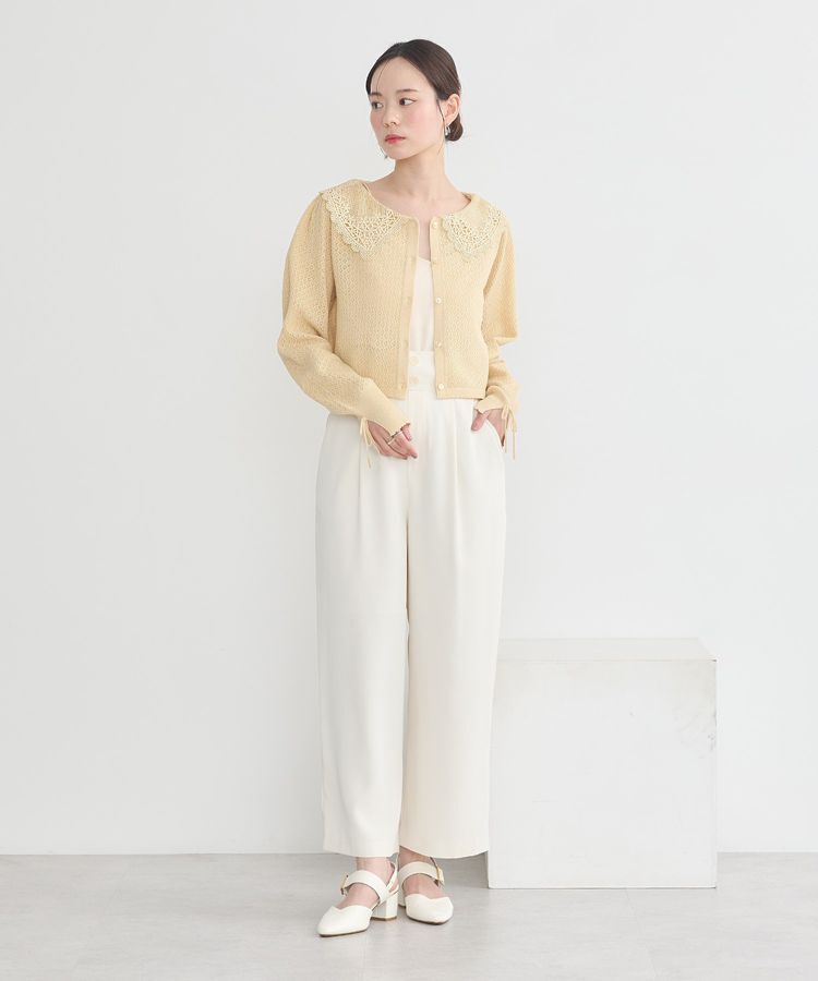 earth music&ecology「レース襟カーディガン」|カーディガン|