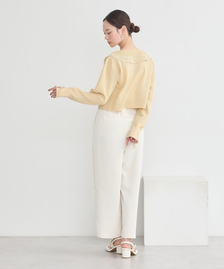 earth music&ecology「レース襟カーディガン」|カーディガン|