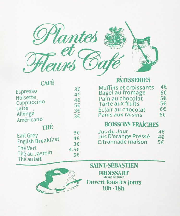 earth music&ecology「Plantes et Fleurs Cafe ショートT」|Tシャツ・カットソー|