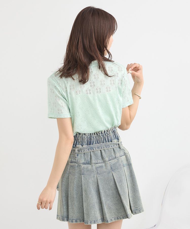 earth music&ecology「フラワーレースプルオーバー」|Tシャツ・カットソー|