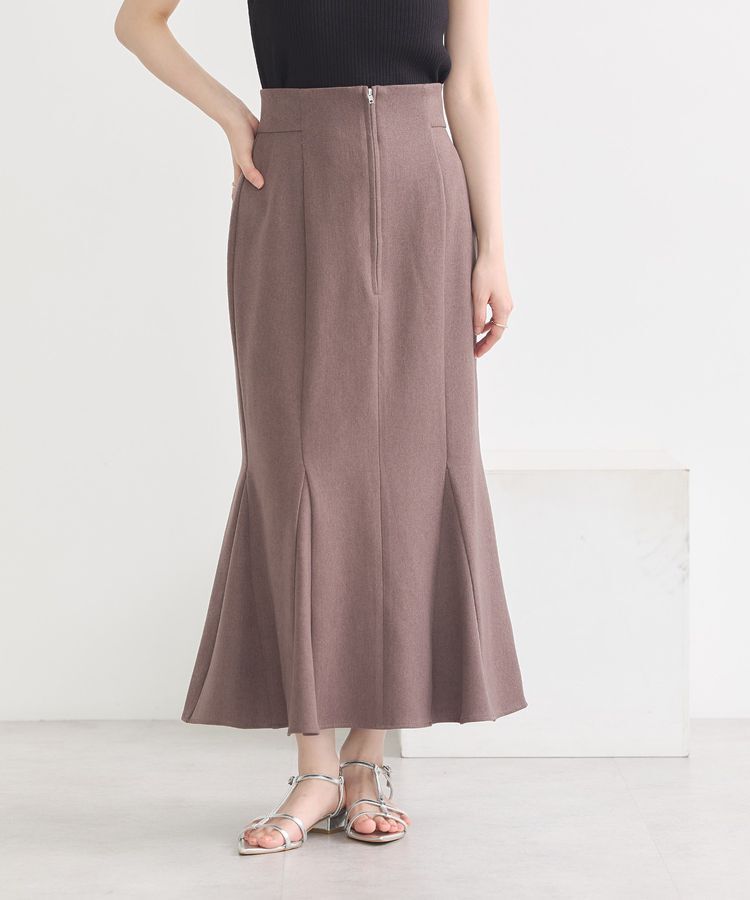 earth music&ecology「フロントジップマーメイドスカート」|タイト|