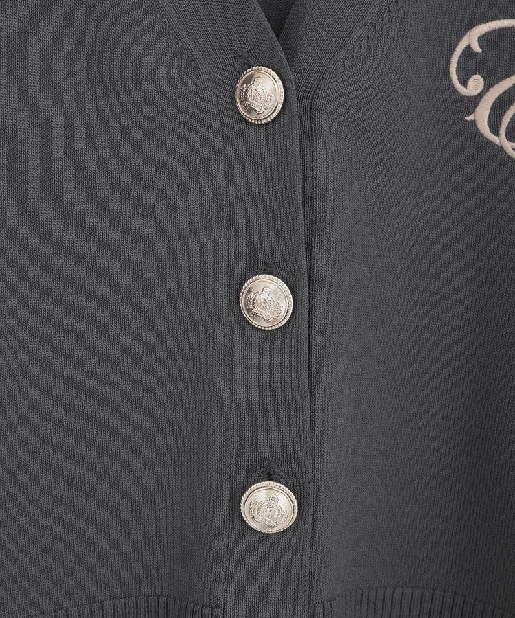 earth music&ecology「ロゴ刺繍カーディガン」|カーディガン|