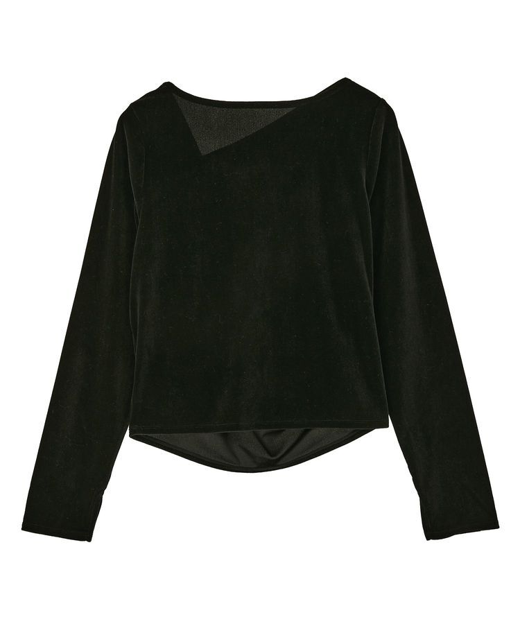 earth music&ecology「シアーベロアドレープネックプルオーバー」|Tシャツ・カットソー|