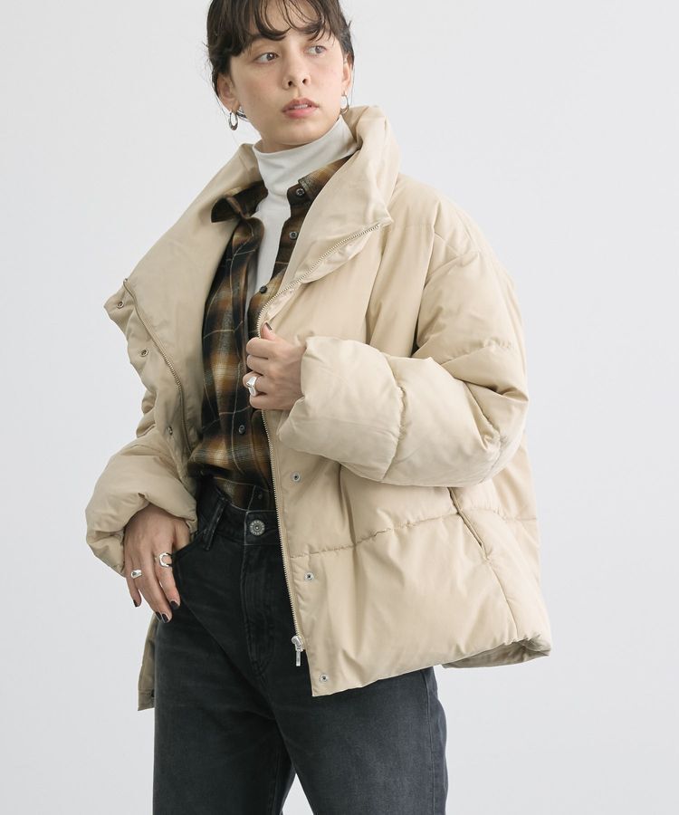 AMERICAN HOLIC「軽ポカ撥水加工スタンドショートコート」|ブルゾン・スタジャン|