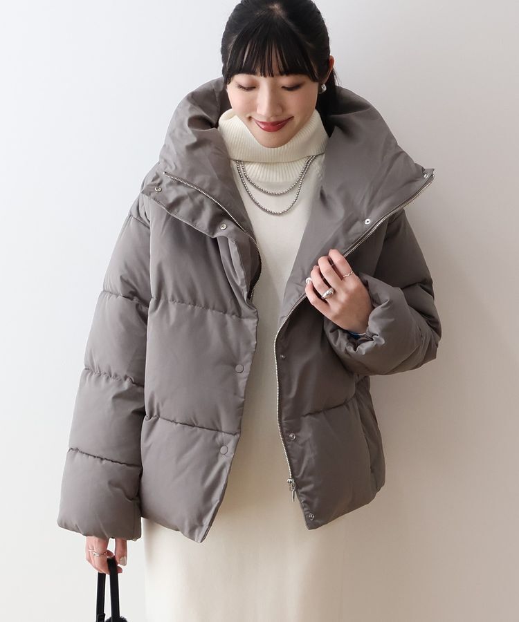 AMERICAN HOLIC「軽ポカ撥水加工スタンドショートコート」|ブルゾン・スタジャン|Mocha