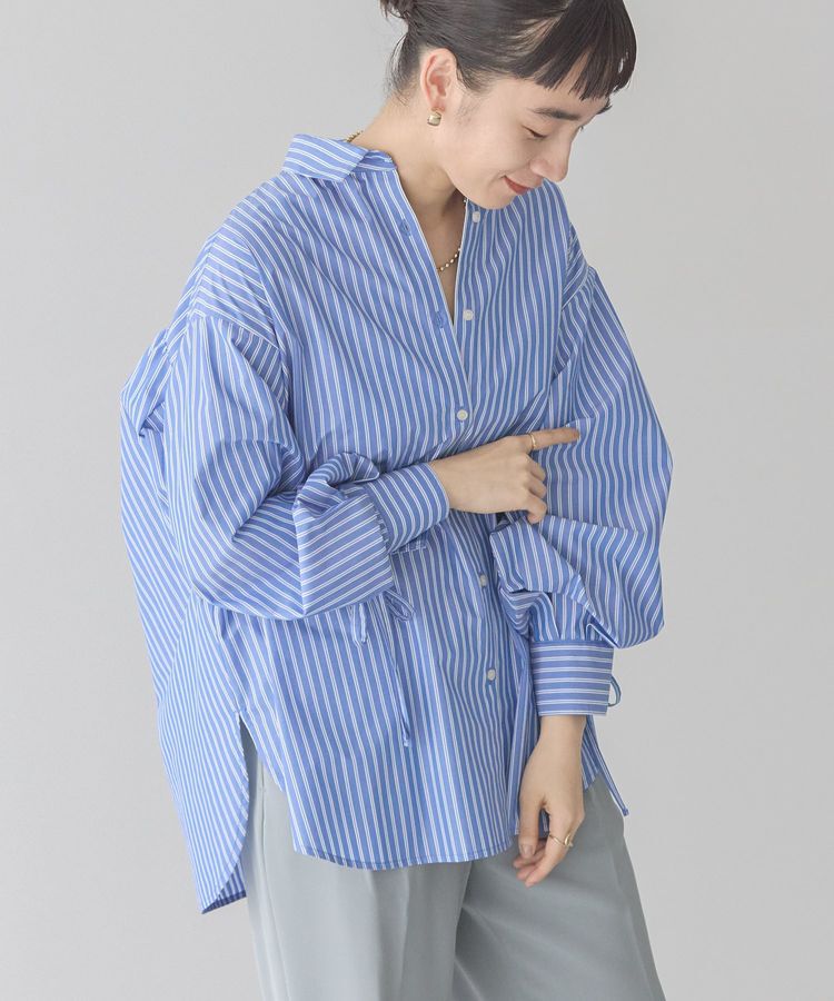 AMERICAN HOLIC「イージーケアバックギャザーリボンシャツ」|シャツ・ブラウス|