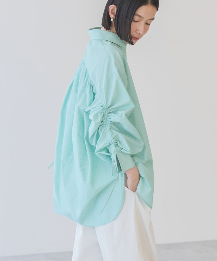 AMERICAN HOLIC「イージーケアバックギャザーリボンシャツ」|シャツ・ブラウス|
