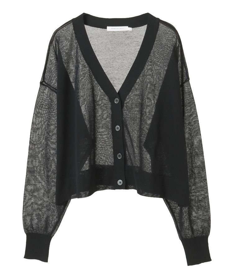 AMERICAN HOLIC「ウォッシャブルショート丈シアーカーディガン」|カーディガン|