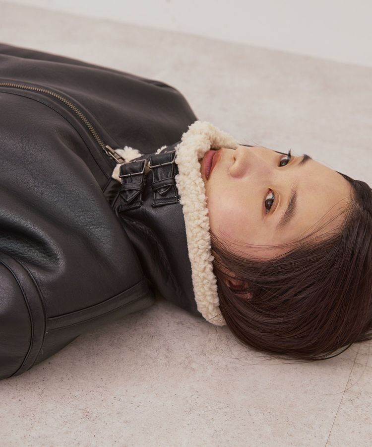 AMERICAN HOLIC「ボアフェイクレザーブルゾン」|その他|