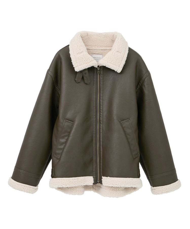 AMERICAN HOLIC「ボアフェイクレザーブルゾン」|その他|