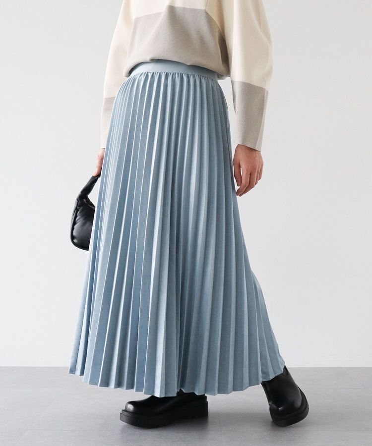 Green Parks「マシュマロスエードプリーツスカート」|スカート|Sax