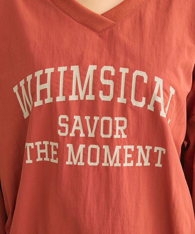 armonia「ナイロンロゴVネックプルオーバー」|チュニック|