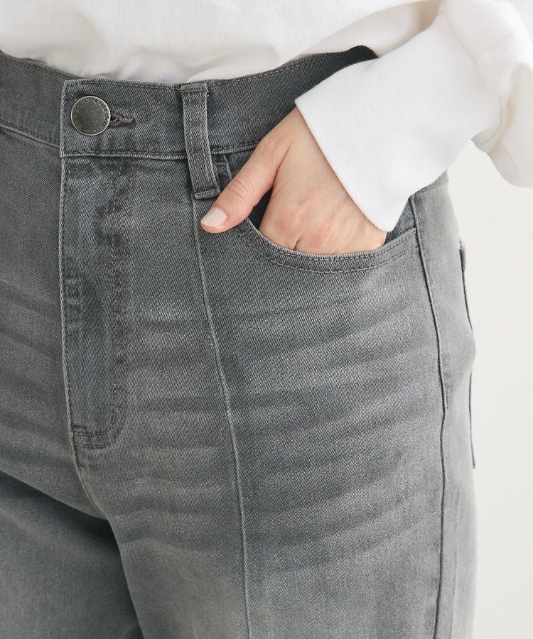 Green Parks「GUMストレッチデニムセンター切替ストレートフレアパンツ」|その他|