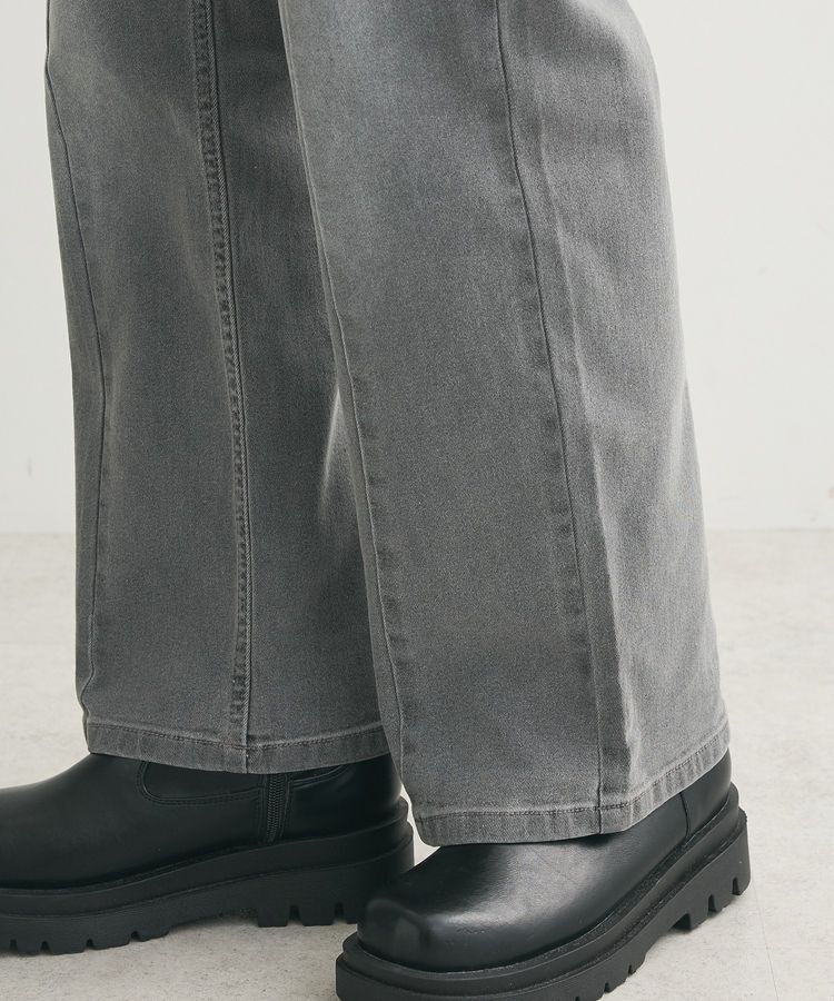 Green Parks「GUMストレッチデニムセンター切替ストレートフレアパンツ」|その他|