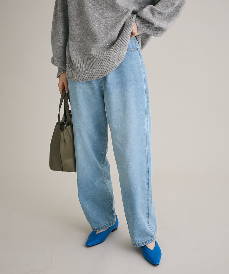 Green Parks「ハイウエストストレートデニムパンツ」|デニム|