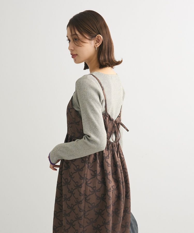 Green Parks「・SUGARSPOONリボンジャカードキャミワンピ」|ワンピース|