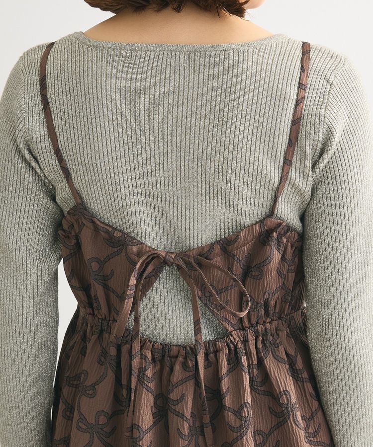 Green Parks「・SUGARSPOONリボンジャカードキャミワンピ」|ワンピース|