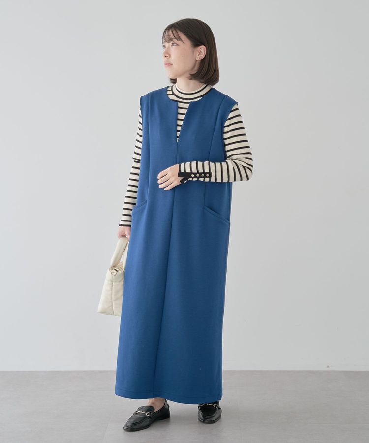 Green Parks「もちやわ 袖口釦リブニットプルオーバー」|ニット・セーター|