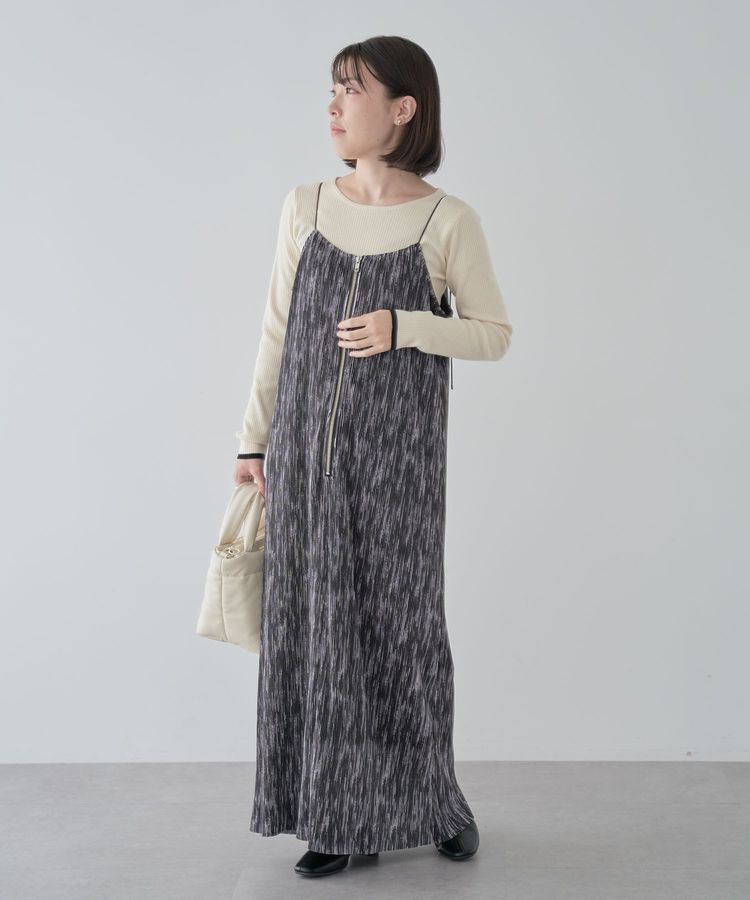 Green Parks「もちっと袖配色ボートネックニットプルオーバー」|ニット・セーター|