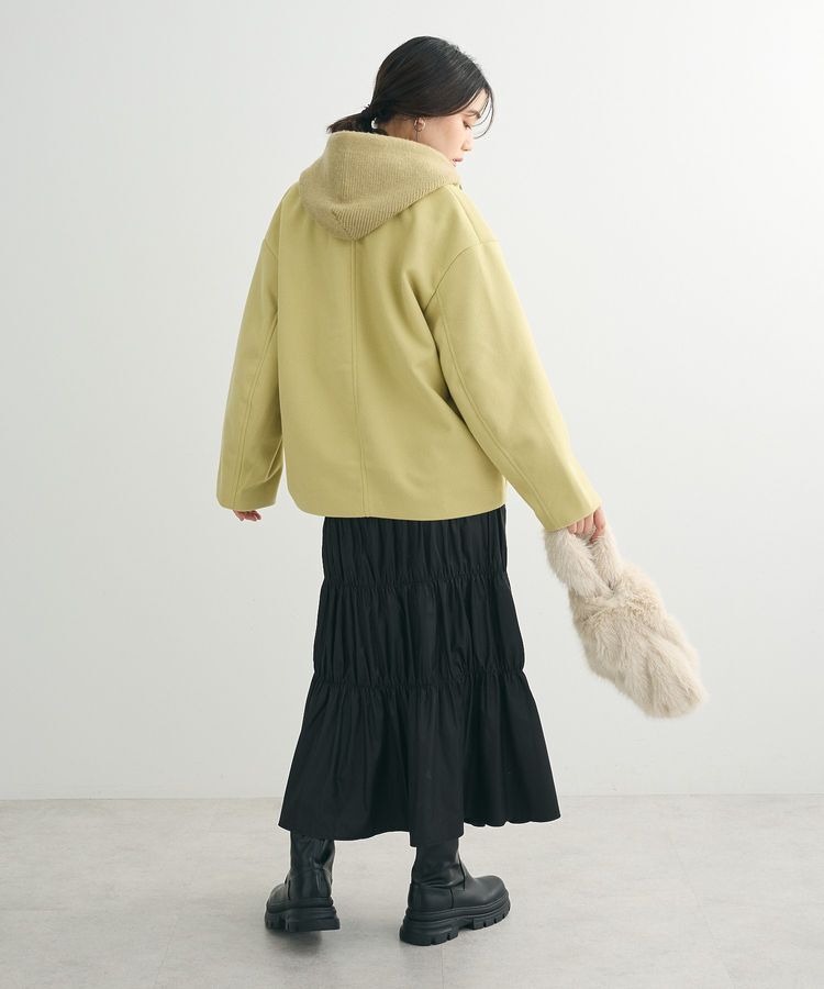 Green Parks「2WAYニットフードウールライクジャケット」|テーラードジャケット|