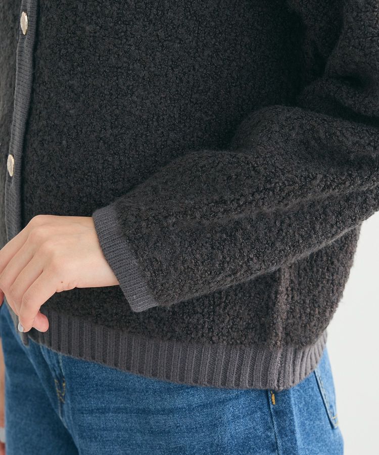 Green Parks「ループ編み金釦ニットカーディガン」|カーディガン|