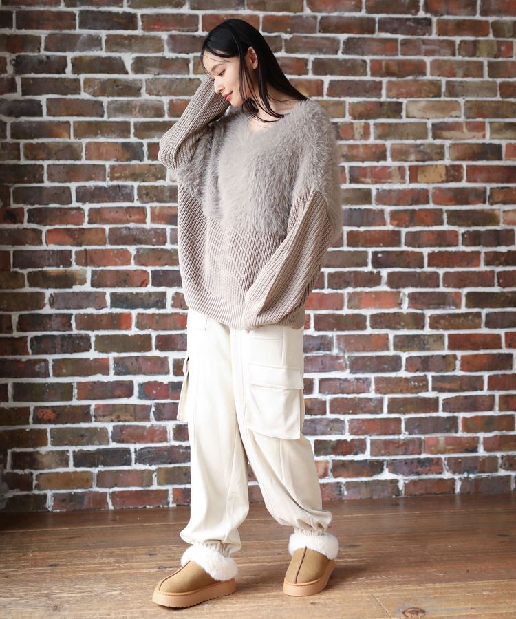 Green Parks「・Petit Fleur シャギーキリカエニット」|ニット・セーター|