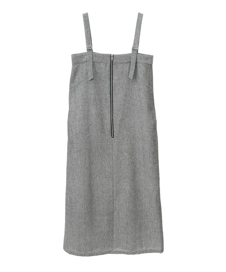 Green Parks「・ELENCARE DUE ツイードZIPUPジャンスカ」|ジャンパースカート|